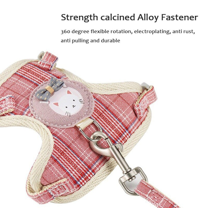 Pet Cat Harness And Leash Set Breathable