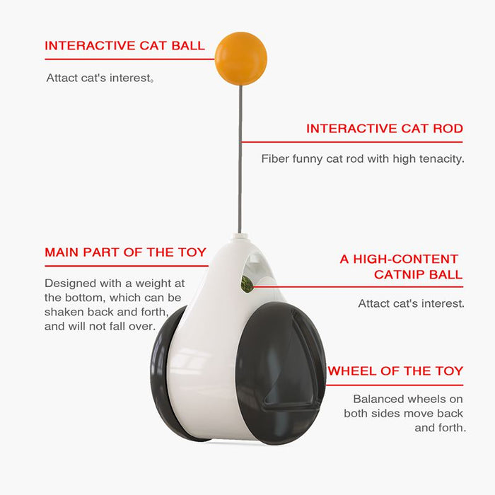 Smart Pet Cat Toy with Wheels Automatic