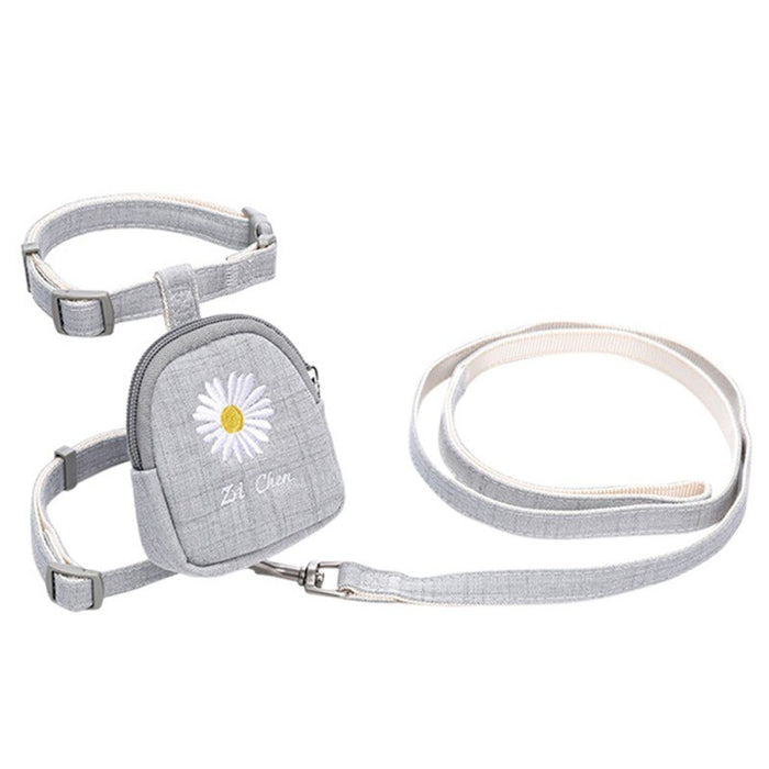 Pet Cat Harness Vest With Backpack Adjustable