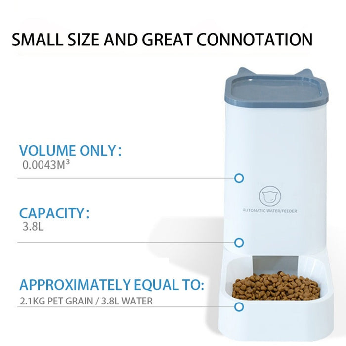 3.8L Large Capacity Pet Cat Automatic Feeder