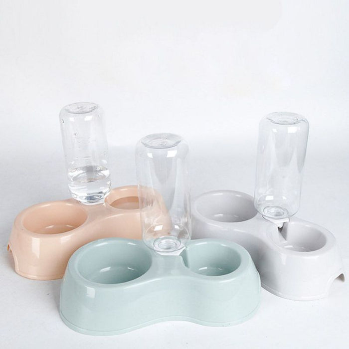 Pet Cat Bowl Water Dispenser 2-in-1 Automatic