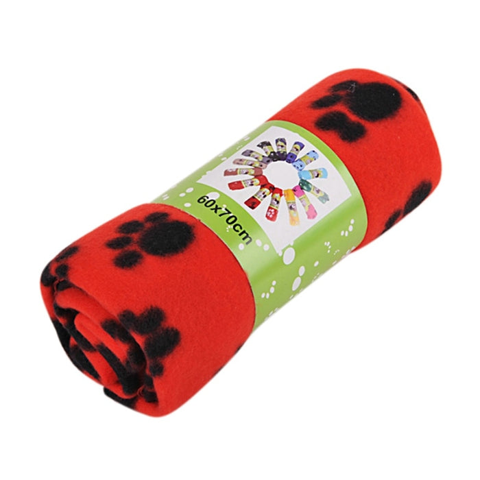Pet Dog Sleep Warm Paw Print Mat towel