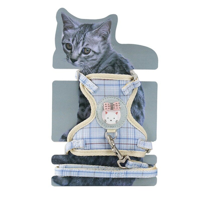 Pet Cat Harness And Leash Set Breathable