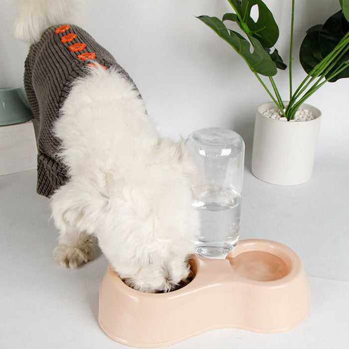 Pet Cat Bowl Water Dispenser 2-in-1 Automatic