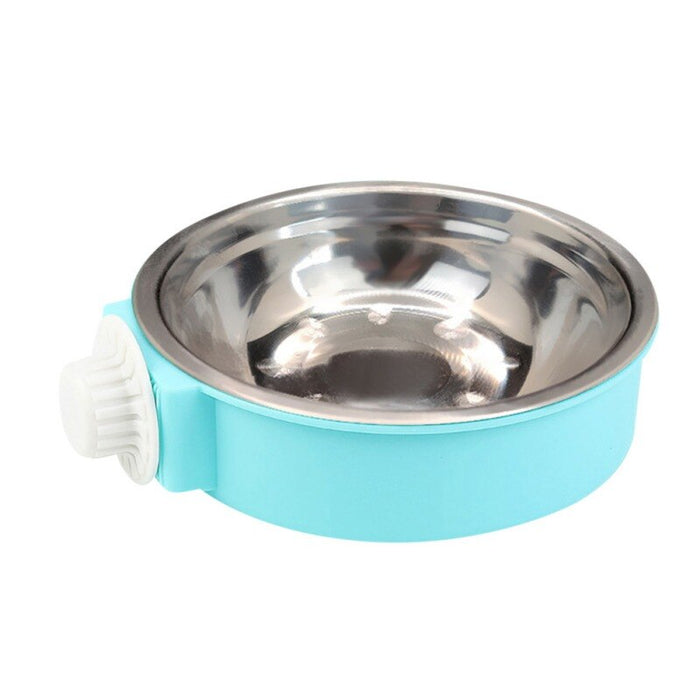 Hanging Stationary Pet Cat Cage Bowls
