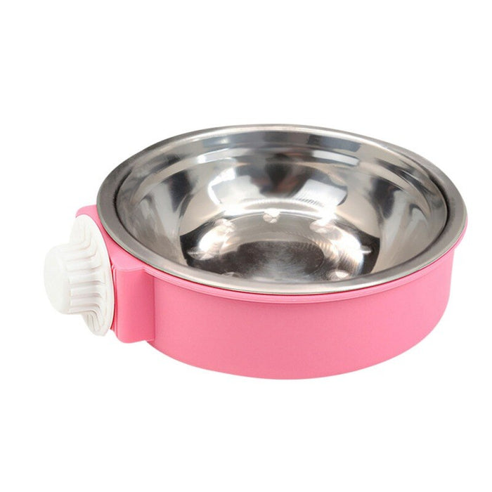 Hanging Stationary Pet Cat Cage Bowls