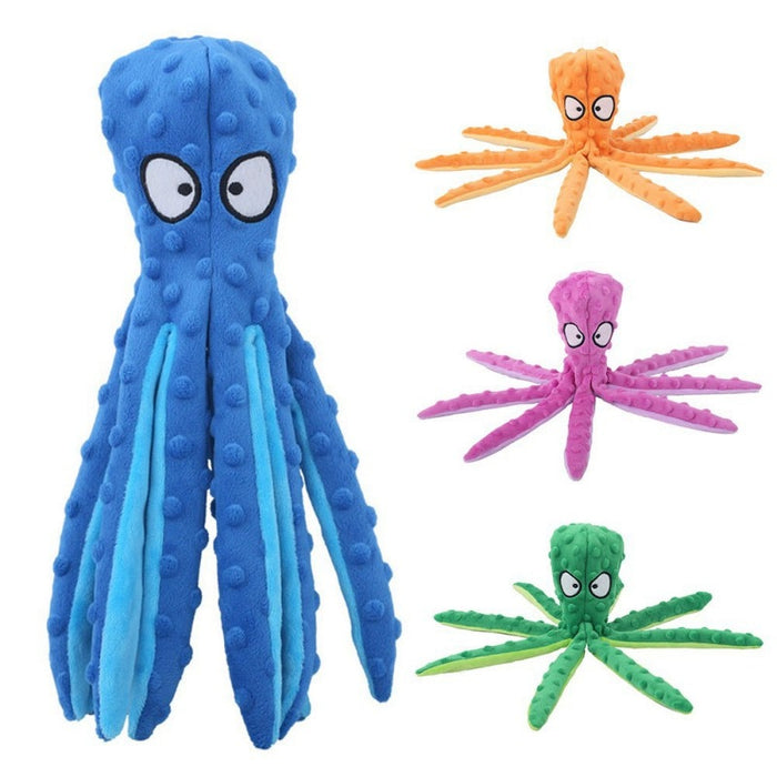 8 Legs Octopus Soft Stuffed Plush Squeaky Dog Toy