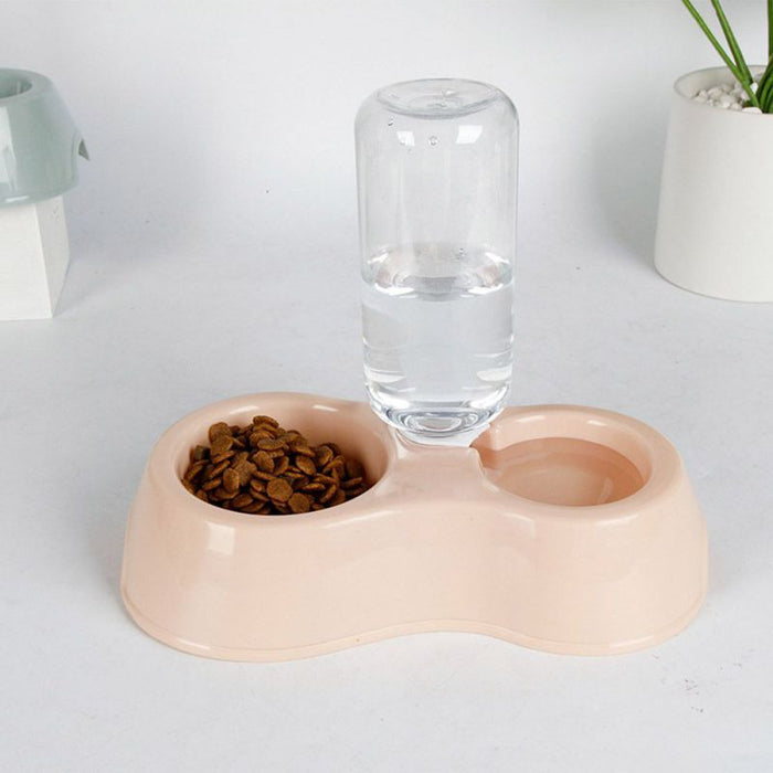 Pet Cat Bowl Water Dispenser 2-in-1 Automatic