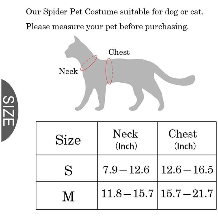 Pet Cat Halloween Spider Clothes