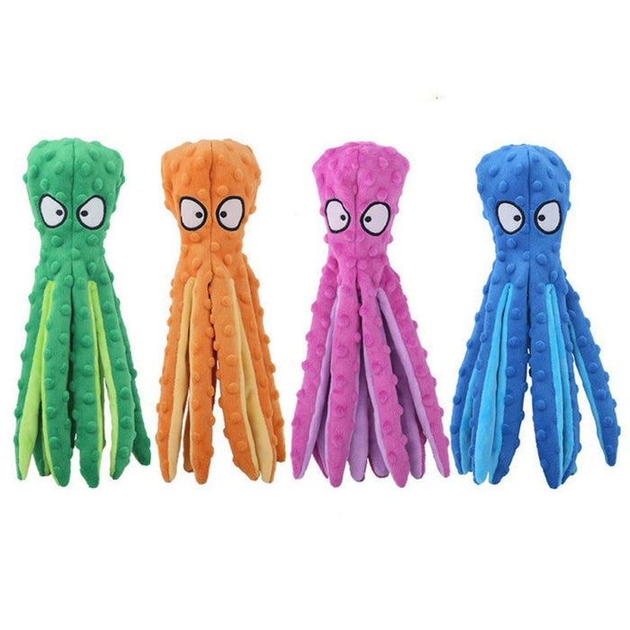 8 Legs Octopus Soft Stuffed Plush Squeaky Dog Toy
