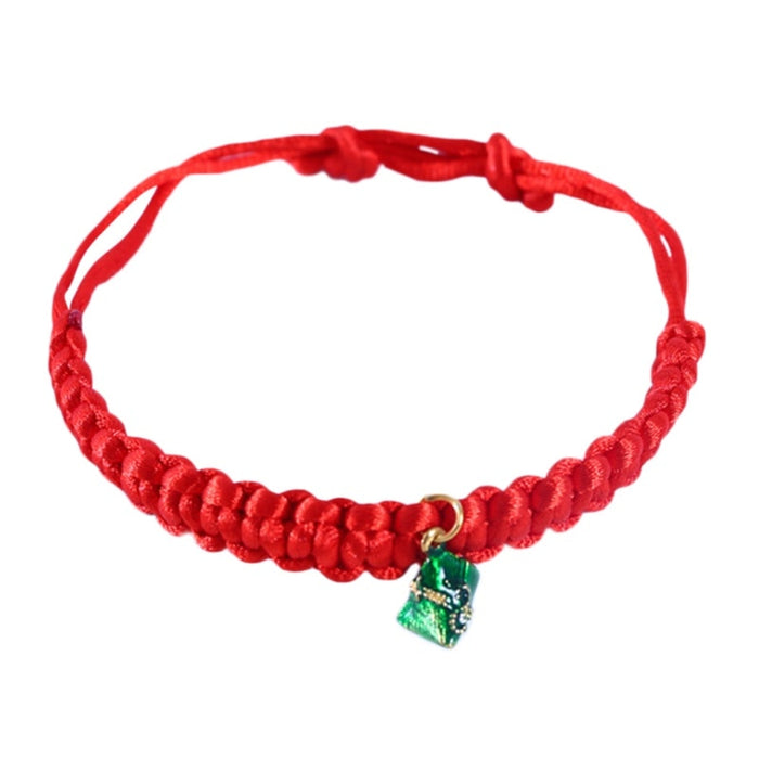 Pet Cat Chinese Style Red Collar Rope