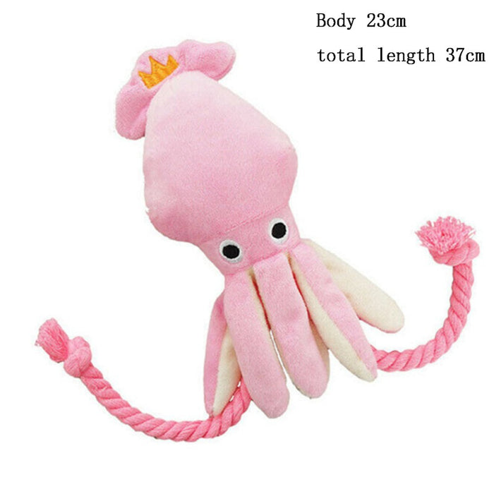 8 Legs Octopus Soft Stuffed Plush Squeaky Dog Toy
