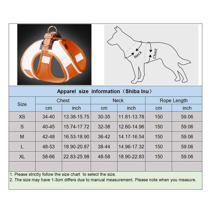 Pet Dog Harnesses Vest Leash Set Adjustable