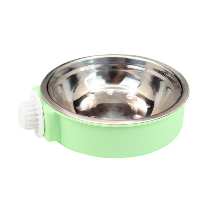 Hanging Stationary Pet Cat Cage Bowls