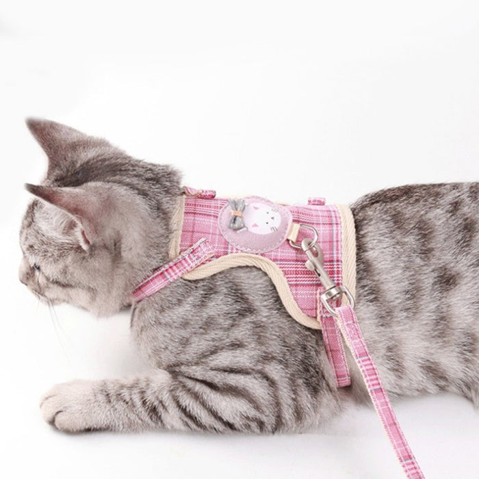 Pet Cat Harness And Leash Set Breathable