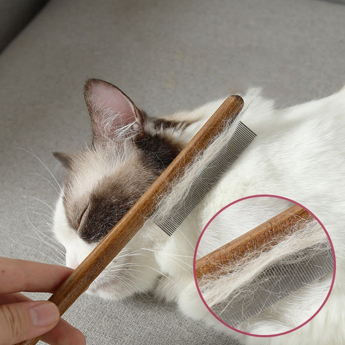 Pet Cat Comb Walnut