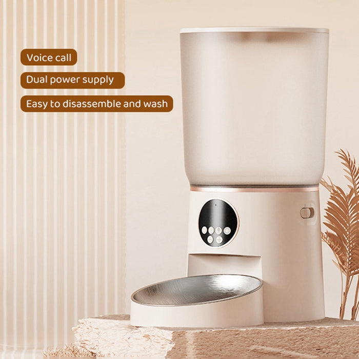 4L Voice Call Pet Cat Feeder Button Version Dispenser