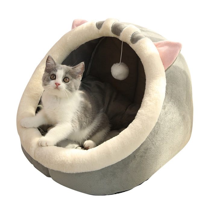 Pet Cat Winter Plush Round Bed