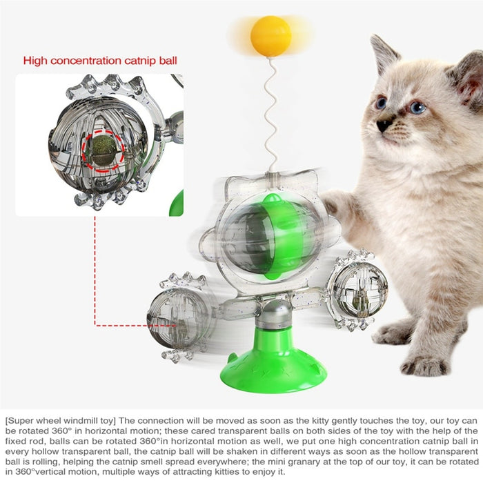 Interactive Windmill Cat Toy