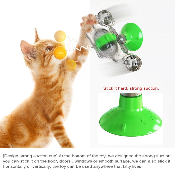 Interactive Windmill Cat Toy
