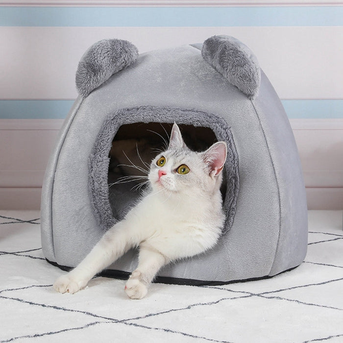 Pet Cat Cute Washable Cave Nest Bed