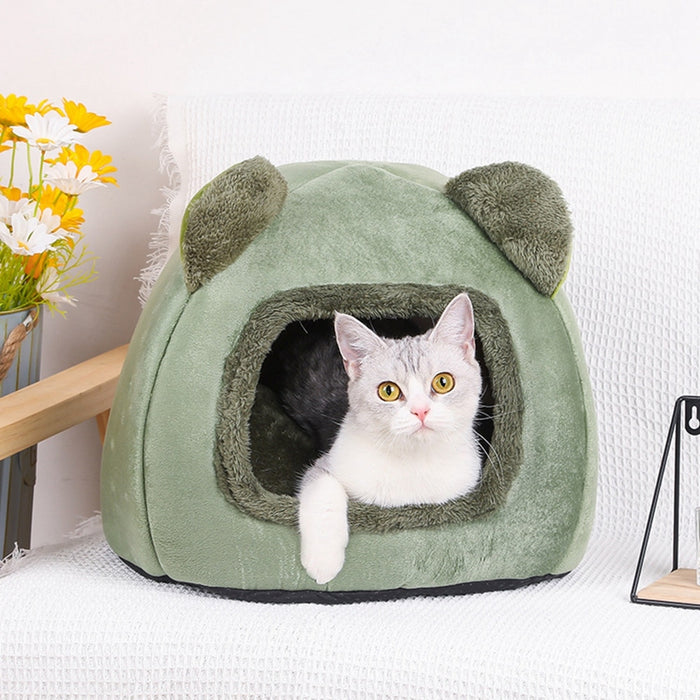 Pet Cat Cute Washable Cave Nest Bed