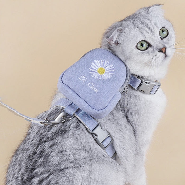 Pet Cat Harness leash Backpack