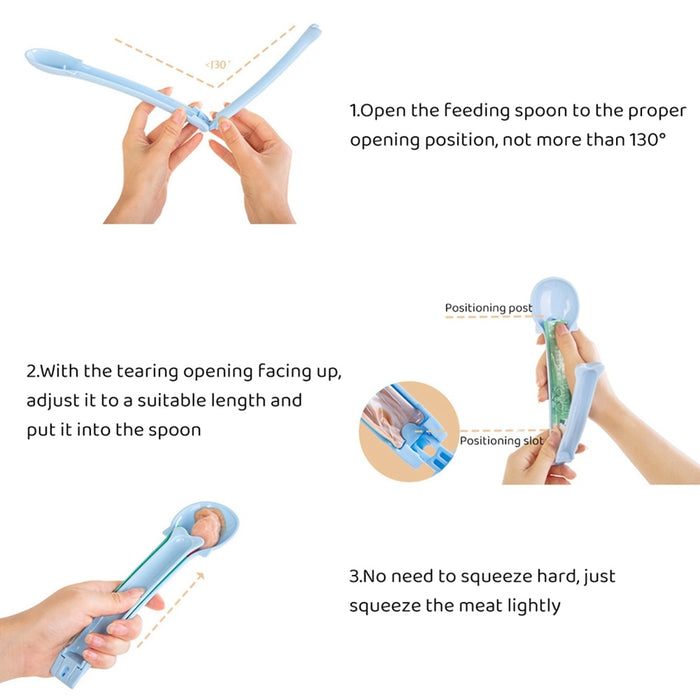 Pet Cat Can Spoon Puppy Feeding