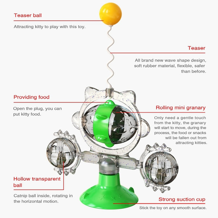 Interactive Windmill Cat Toy