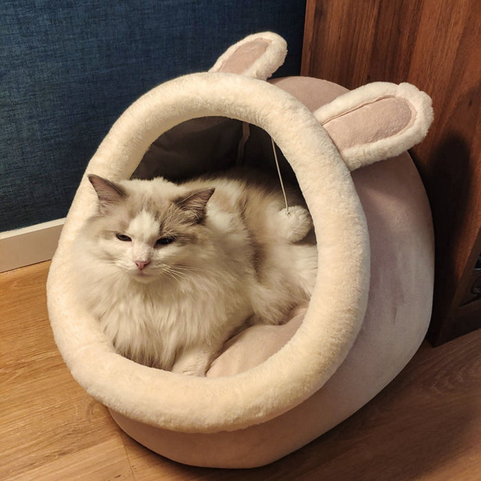 Pet Cat Winter Plush Round Bed