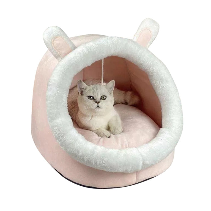 Pet Cat Winter Plush Round Bed